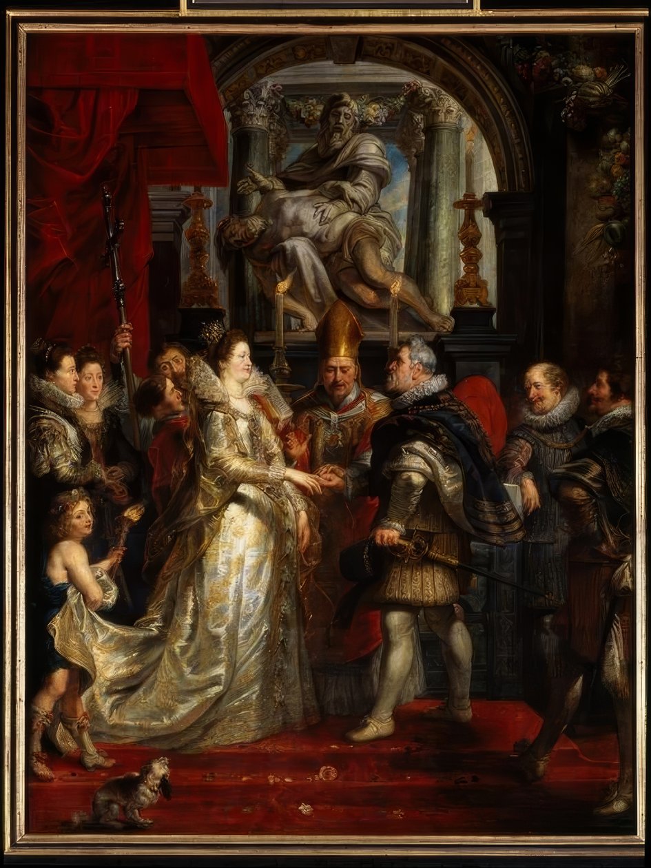 Ægteskabet med prinsesse Maria de Medici pr. Procurationem med kong Henry IV af Peter Paul Rubens