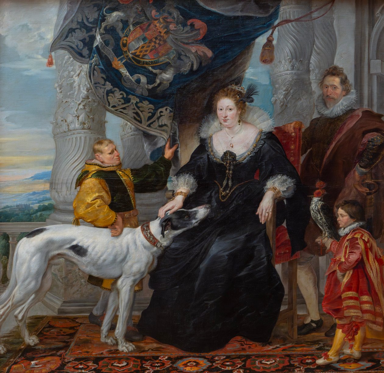Dobbeltportræt af Alethea Talbot (1585–1654), grevinde af Arundel, og Sir Dudley Carleton (1573–1632), med to tjenere af Peter Paul Rubens