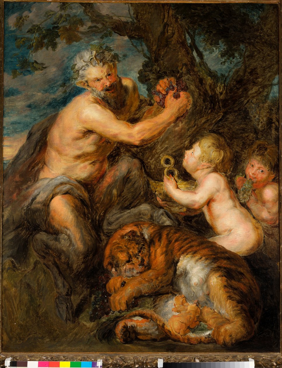 Education of Bacchus, ca. 1630-40 (olie på lærred) af Peter Paul Rubens