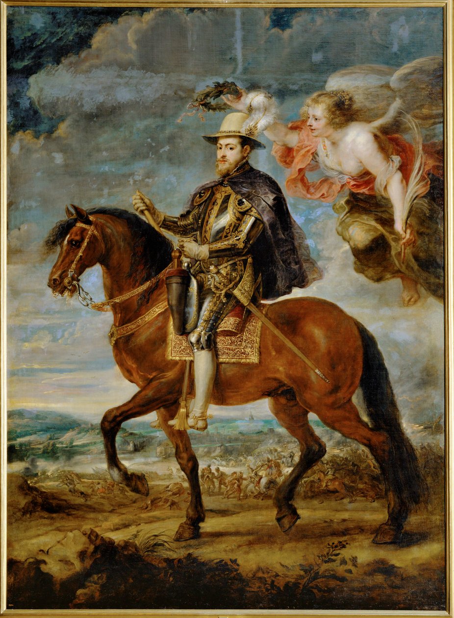 Rytterportræt af kong Filip II af Spanien af Peter Paul Rubens