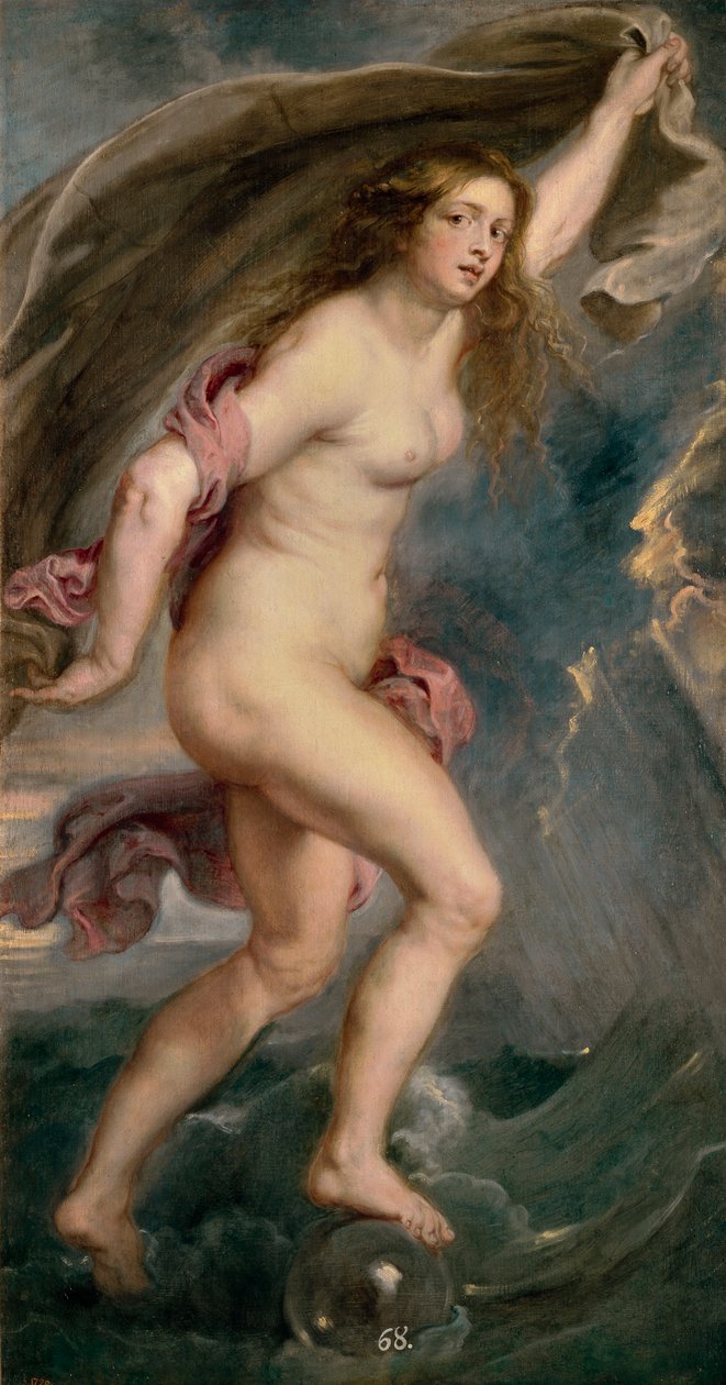 Fortune - Rubens, Pieter Paul (1577-1640) - 1636-1638 - Olie på lærred - 182,3x101 - Museo del Prado, Madrid af Peter Paul Rubens