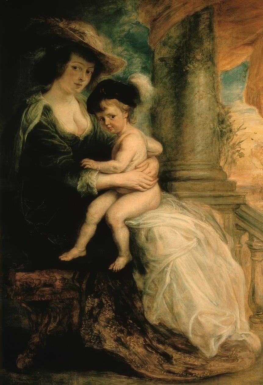 Helene Fourment med sin førstefødte søn Frans af Peter Paul Rubens