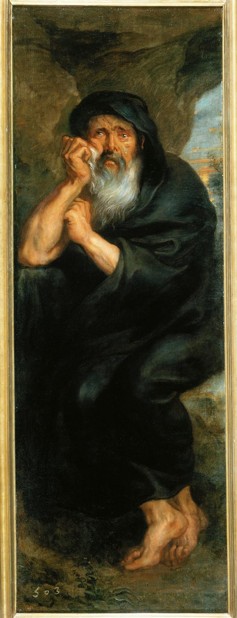 Heraklith, græsk filosof (maleri på lærred) af Peter Paul Rubens