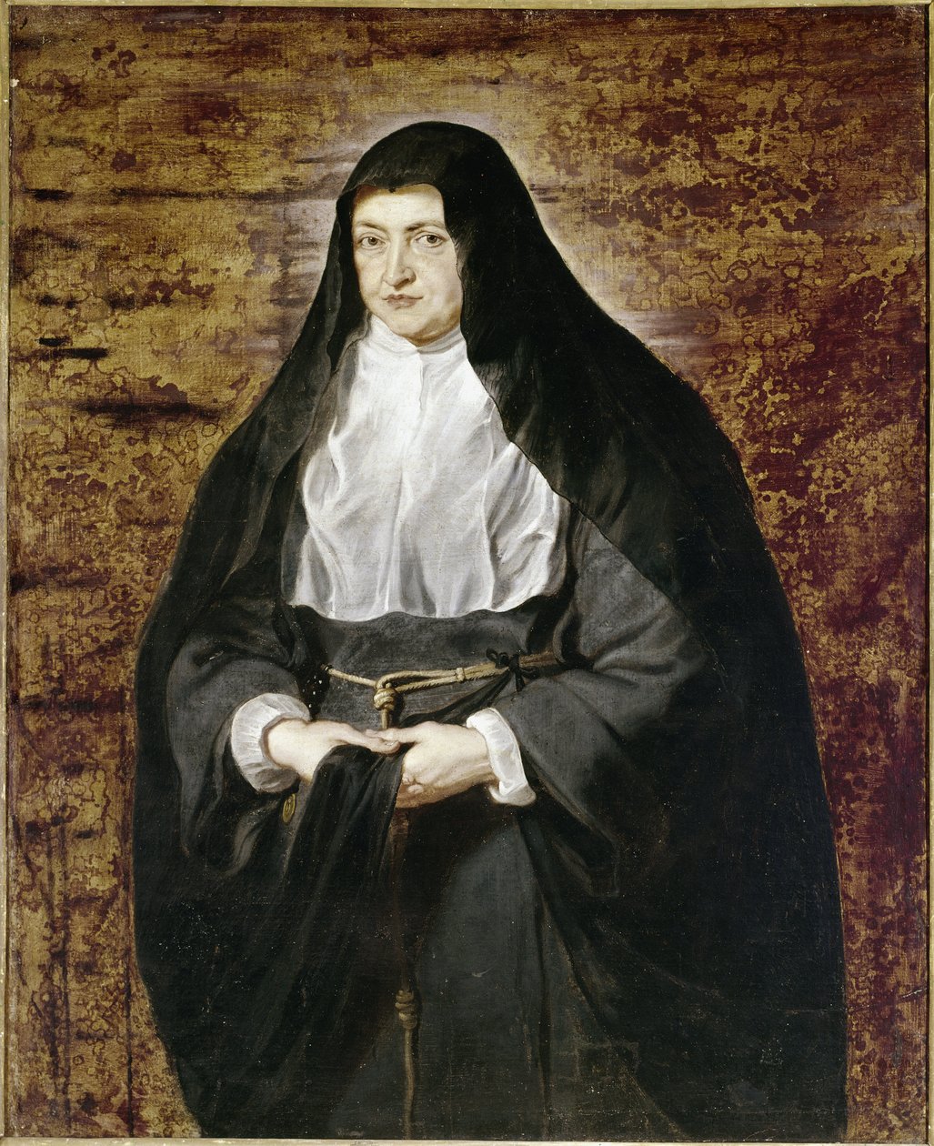 Infante Isabella af Spanien klædt ud som en religiøs af Clares-ordenen (olie på lærred af Peter Paul Rubens