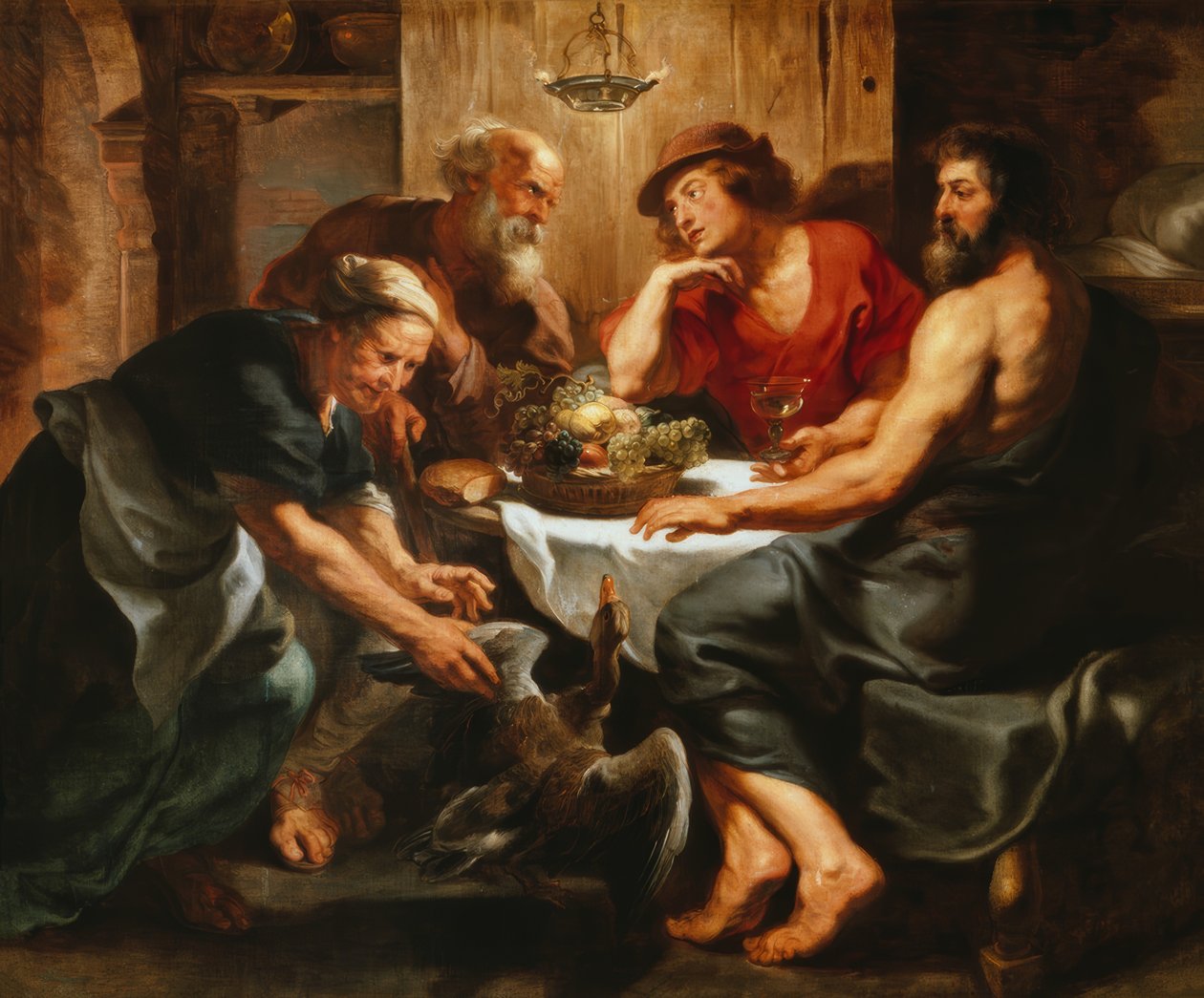 Jupiter og Merkur med Filemon og Baucis af Peter Paul Rubens