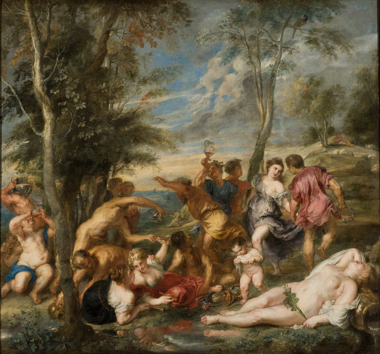 La Bacchanale des Andriens (et Ariane endormie) - The Bacchanal of the Andrians - Rubens, Pieter Paul (1577-1640) - 1630