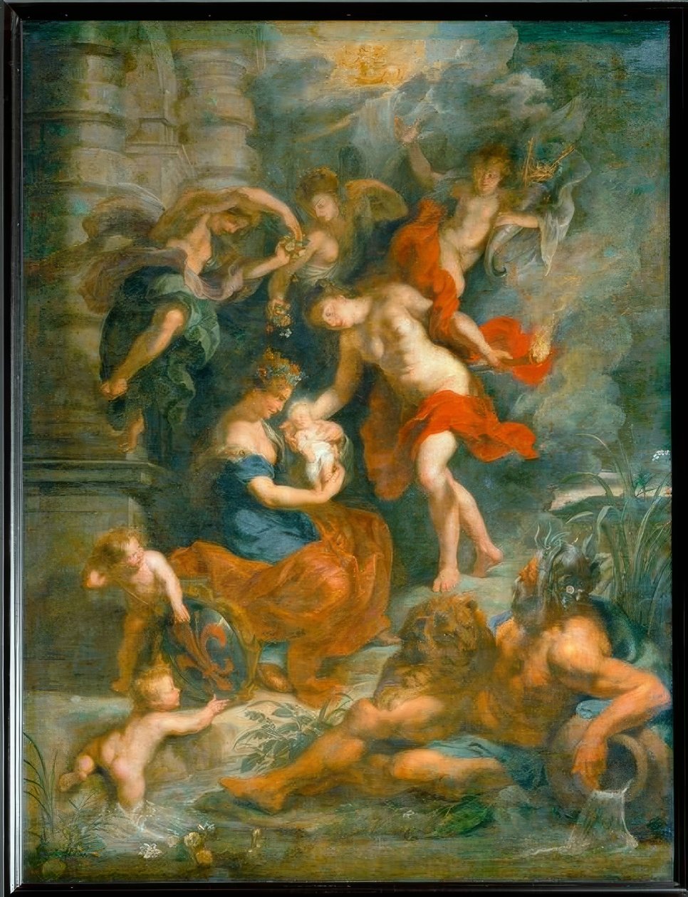 Fødsel af dronning Marie de Medici, i Firenze den 26. april 1573 af Peter Paul Rubens