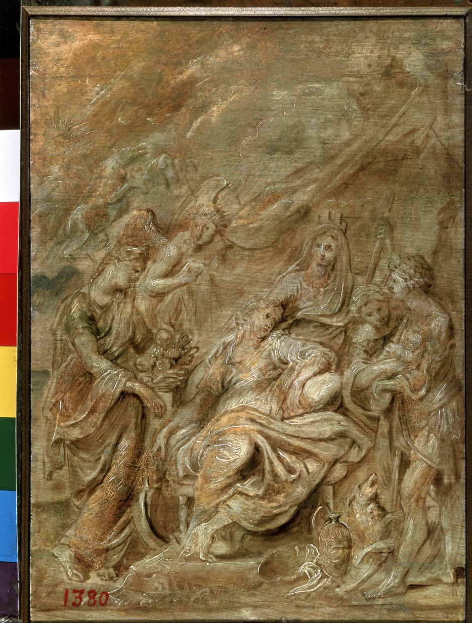 Fødsel af Dauphin Louis XIII (1601-1643) (Birth of the Dauphin Louis XIII). Maleri af Peter Paul (Pierre-Paul) Rubens (eller Peter Paul eller Petrus Paulus) (1577-1640). Olie på træ, 33,6 x 24 cm af Peter Paul Rubens