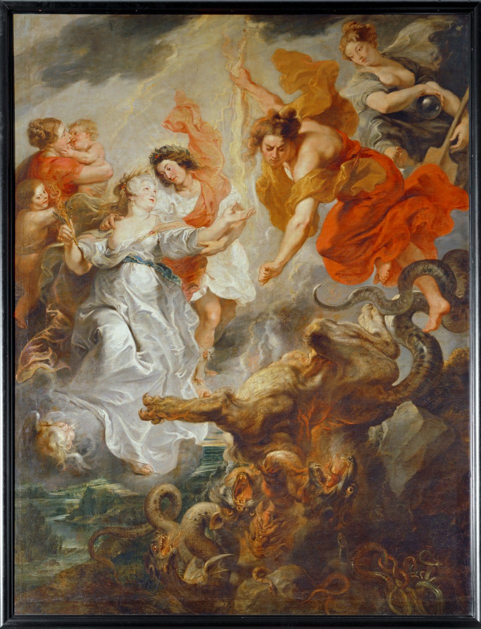 Den perfekte forsoning mellem dronningen og hendes søn (maleri på lærred) af Peter Paul Rubens