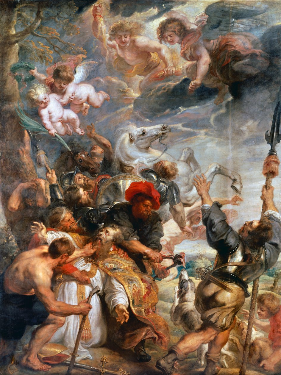 Martyrdom of St Livino (olie på lærred) af Peter Paul Rubens