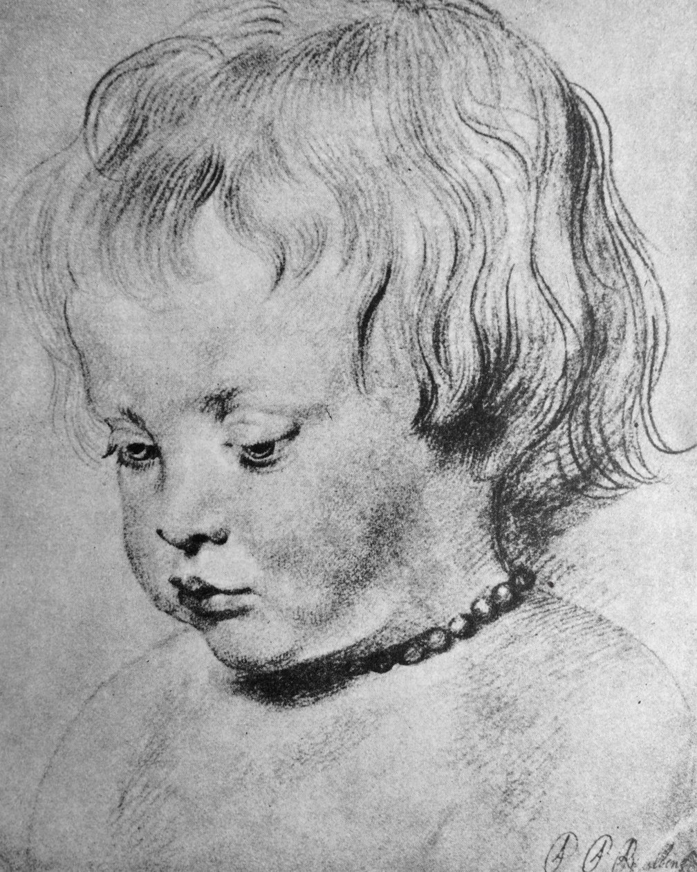 Nicholas Rubens iført en koral halskæde af Peter Paul Rubens