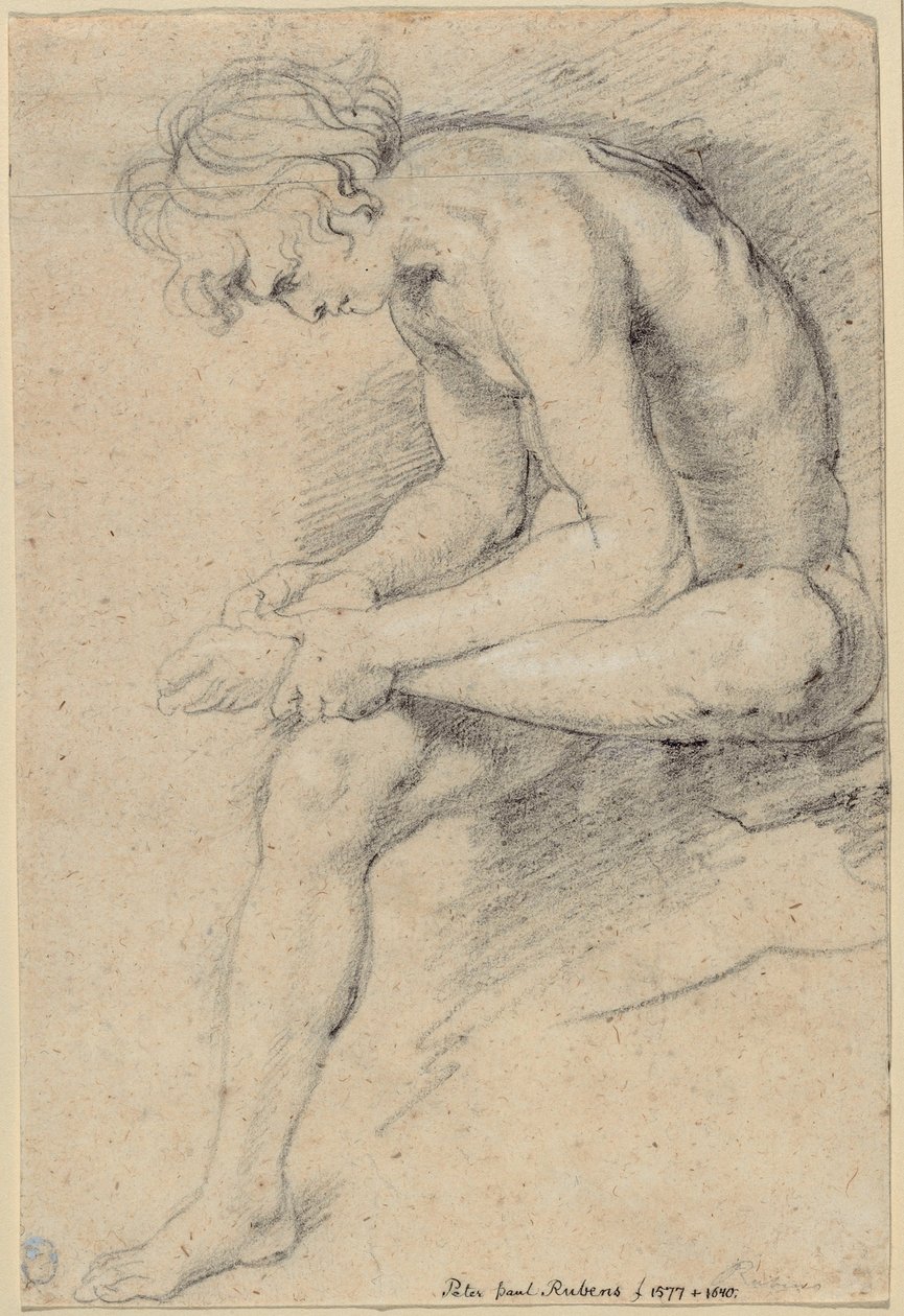 Nøgen ungdom i stillingen som Spinario af Peter Paul Rubens