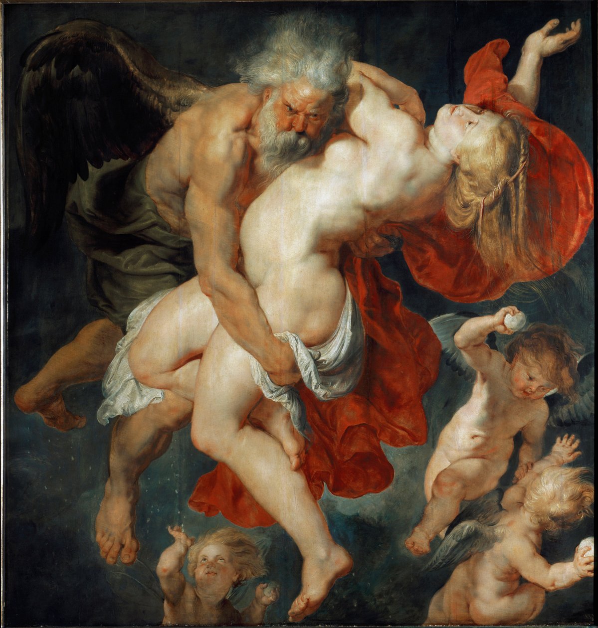 Orithe, den athenske prinsesse bliver taget af Boree (maleri af Peter Paul Rubens