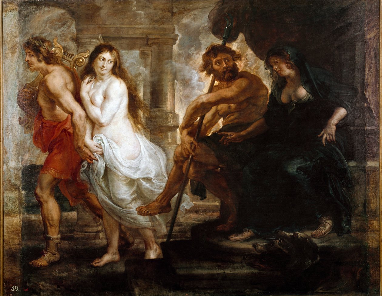 Orphee og Eurydice Maleri af Peter Paul (Pierre-Paul) Rubens (eller Peter Paul eller Petrus Paulus) (1577-1640) 1636 Dim. 194x245 cm Madrid, Musee du Prado af Peter Paul Rubens