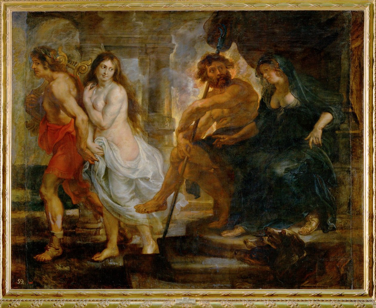 Orfeus og Euridike med Pluto og Proserpina (maleri på lærred) af Peter Paul Rubens