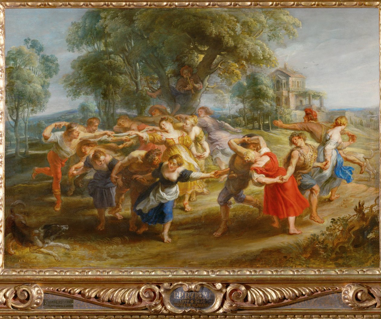 Bøndernes dans, ca. 1630 (maleri på træ) af Peter Paul Rubens
