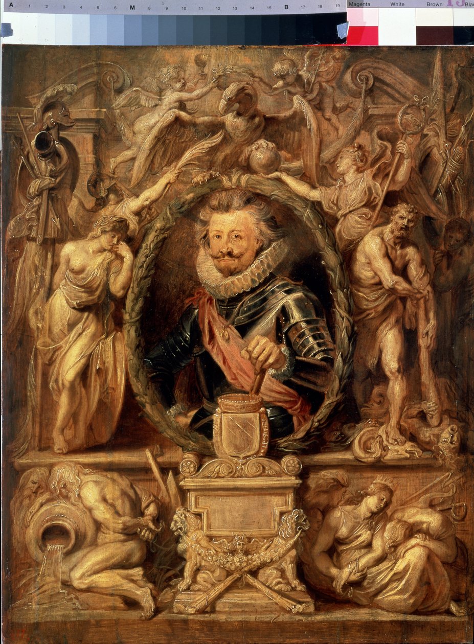 Portræt af Charles Bonaventure de Longueval, Comte de Bucquoy (1571-1621) (Portræt af Charles Bonaventure de Longueval, Comte de Bucqoy). Maleri af Peter Paul (Pierre-Paul) Rubens (eller Peter Paul eller Petrus Paulus) (1577-1640). Olie på træ, 62 x 50 c af Peter Paul Rubens