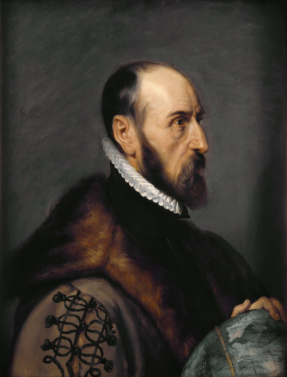 Portræt af Abraham Ortelius 1527-1598, 1633. af Peter Paul Rubens