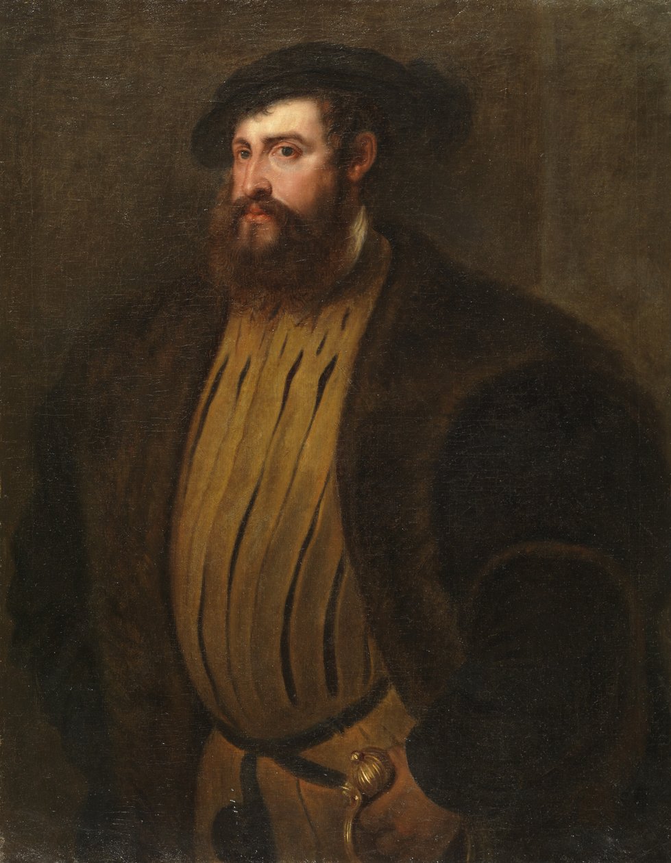 Portræt af Hernan Cortez (?) (efter Tizian) af Peter Paul Rubens