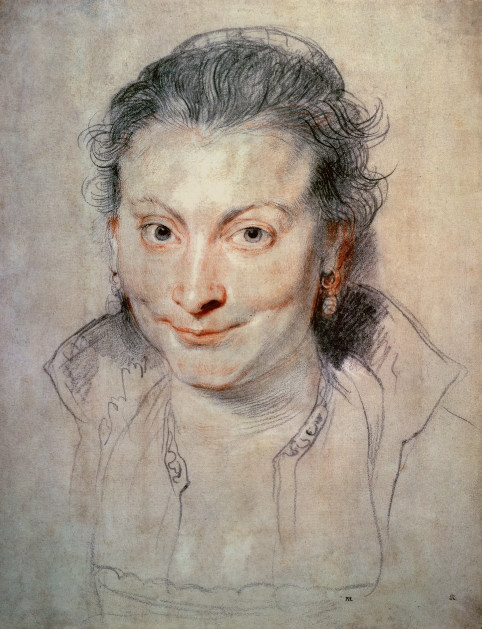 Portræt af Isabella Brandt (tegning) af Peter Paul Rubens