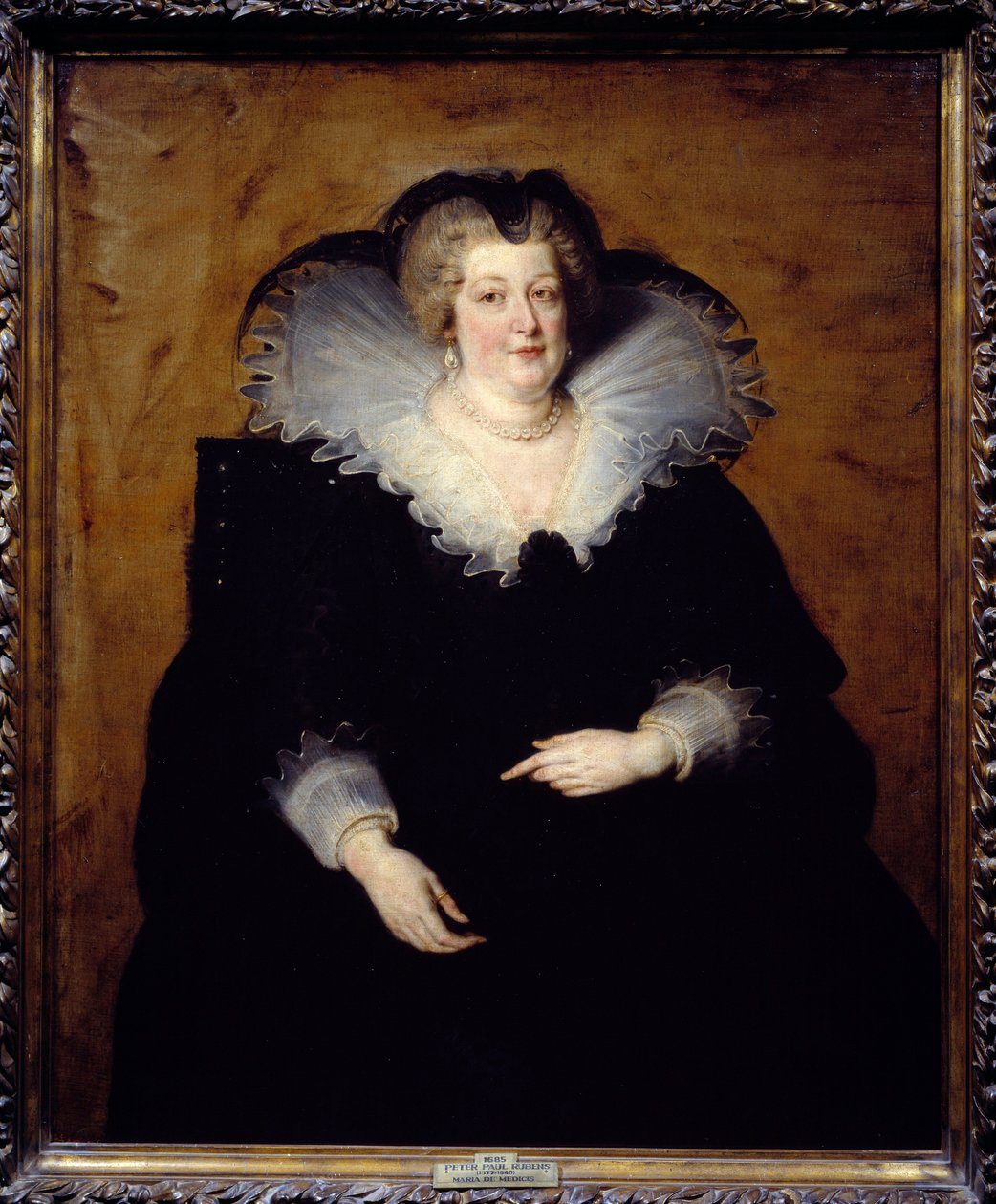 Portræt af Maria De Medici (Marie de Medicis) (1573-1642), dronning af Frankrig, hustru til Henrik IV. Maleri af Pierre Paul (Pierre-Paul) Rubens (eller Peter Paul eller Petrus Paulus) (1577-1640). 1622 søn. 1,3x1,08 m Madrid, Musee du Prado af Peter Paul Rubens