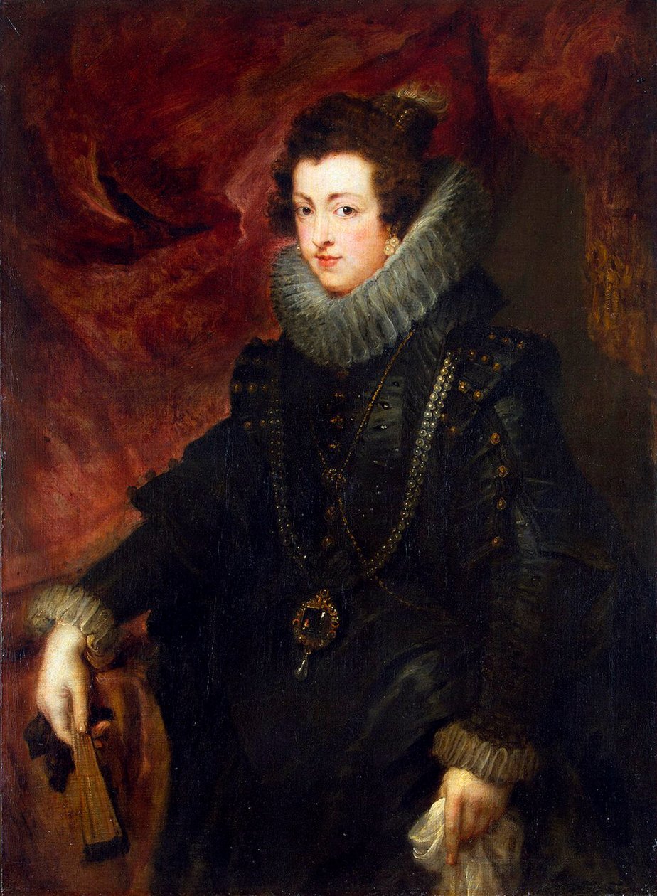 Portræt af dronning Elisabeth af Frankrig 1602-1644, dronningepartner af Spanien, c1628-1629 af Peter Paul Rubens