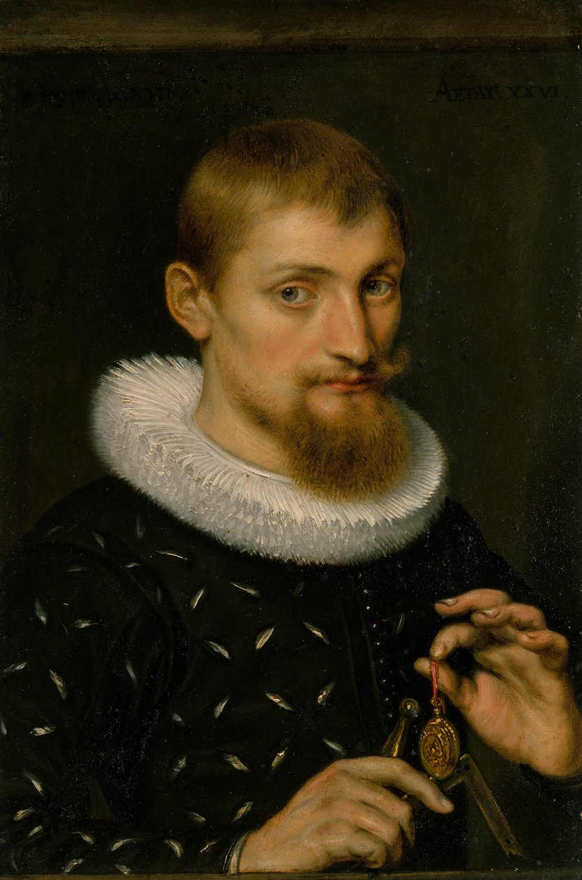 Portræt af en mand, muligvis en arkitekt eller geograf, 1597. af Peter Paul Rubens
