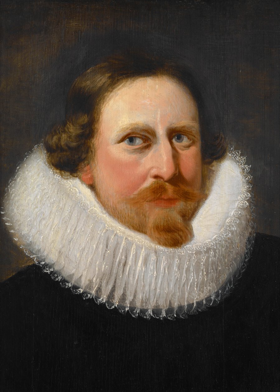 Portræt af en mand med pibekrave af Peter Paul Rubens