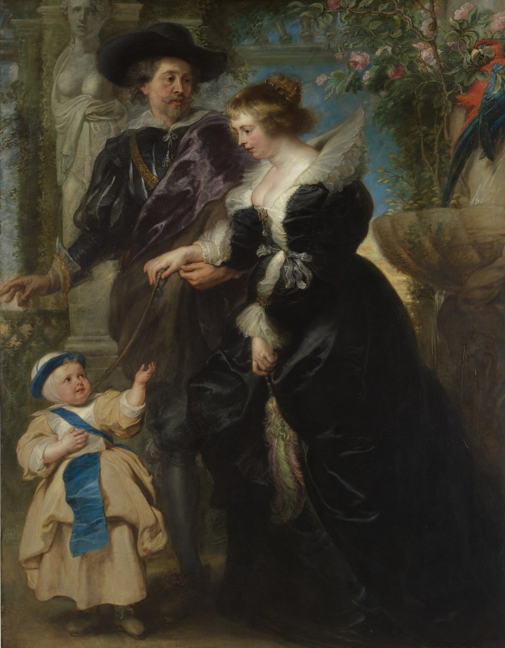 Rubens, hans kone Helena Fourment 1614-1673, og deres søn Frans 1633-1678, ca. 1635. af Peter Paul Rubens