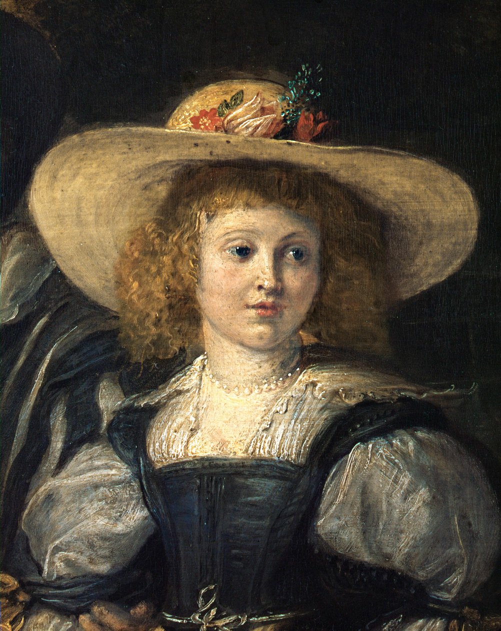 Rubens og hans anden kone Helene Fourment i haven (olie på lærred) af Peter Paul Rubens
