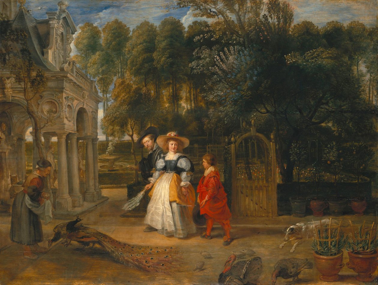 Rubens sammen med sin anden kone i haven af Peter Paul Rubens