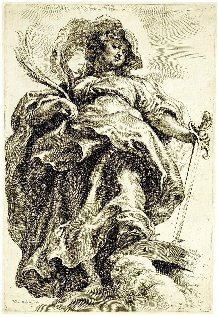 Sankt Katharina af Alexandria i skyerne af Peter Paul Rubens