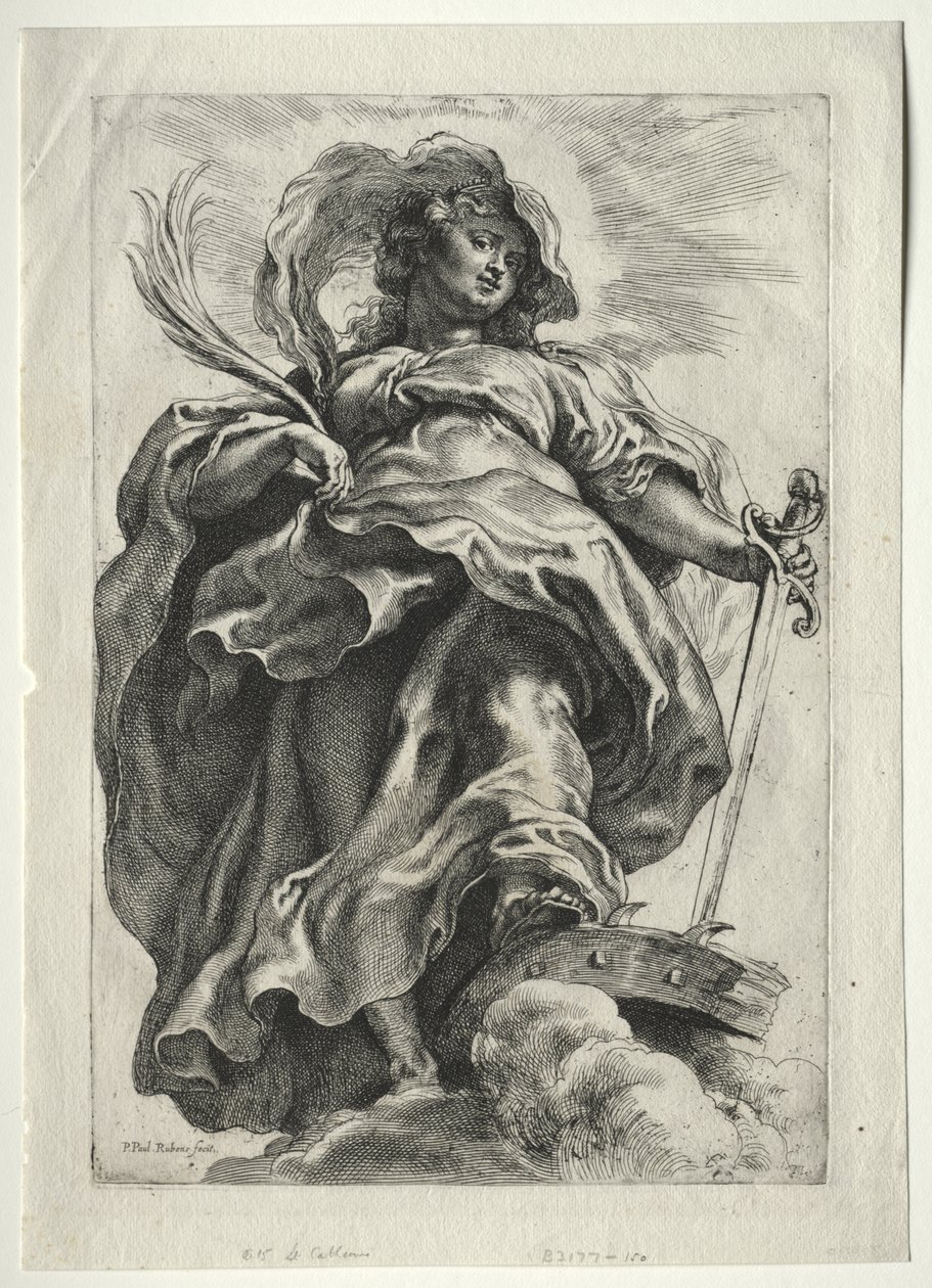 St. Catherine i skyerne af Peter Paul Rubens