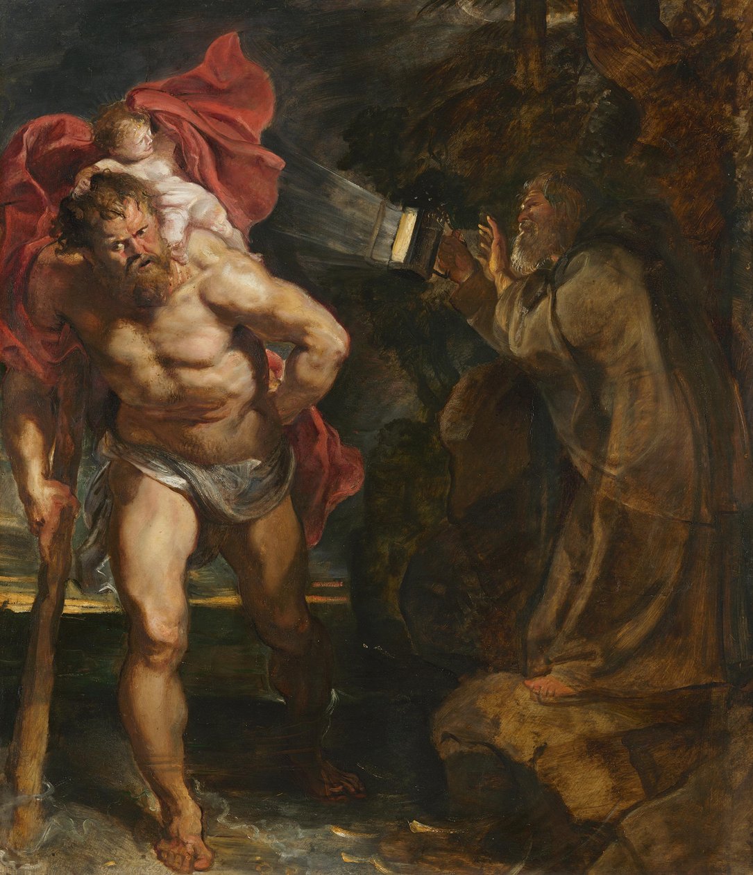 Sankt Kristoffer og eneboeren af Peter Paul Rubens