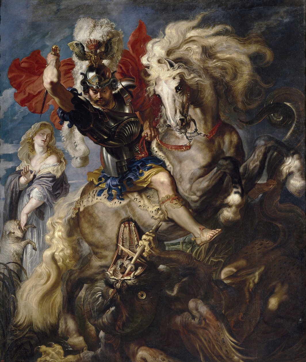 Sankt Georg og dragen, 1606-1608 af Peter Paul Rubens