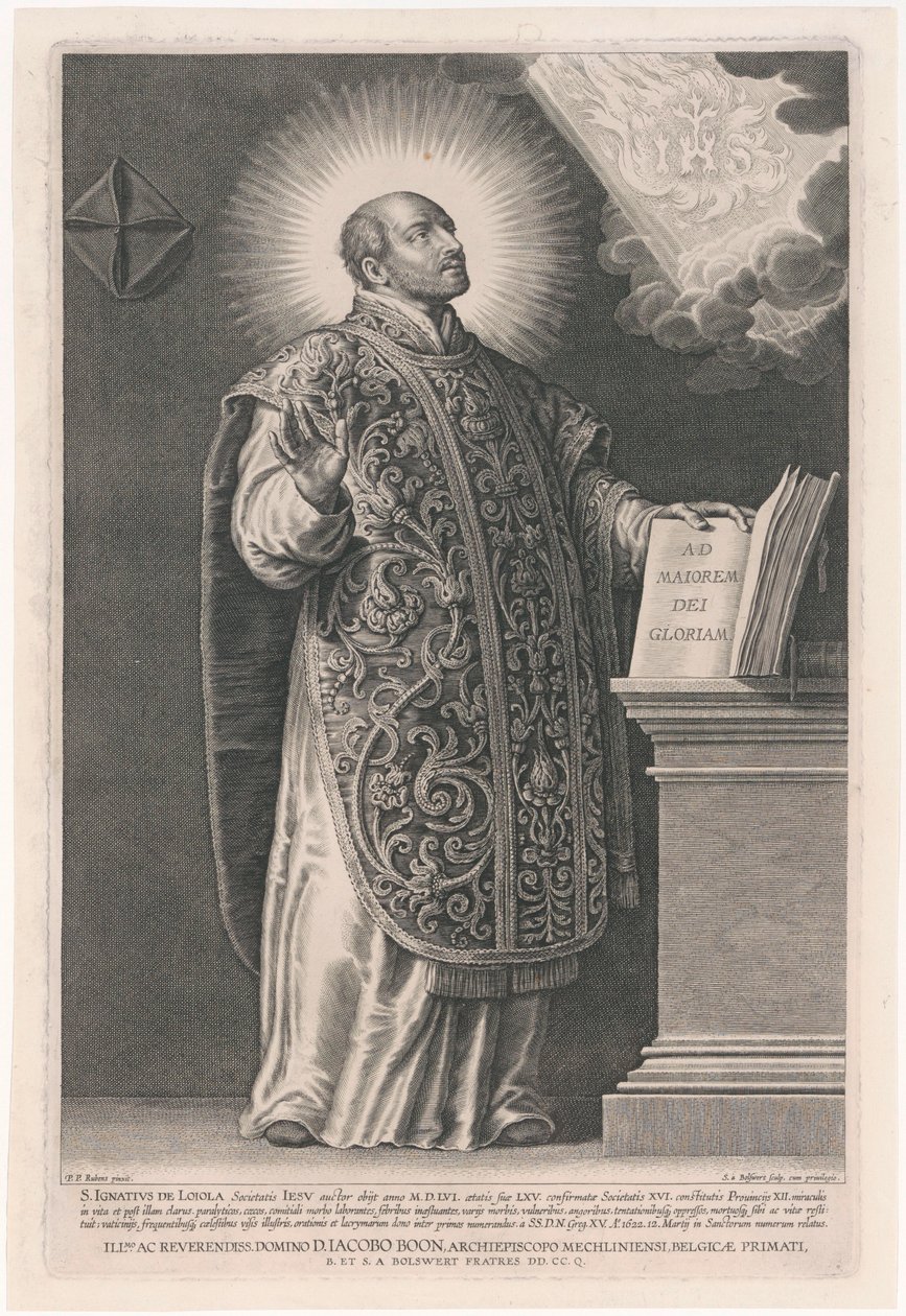 Den hellige Ignatius af Loyola af Peter Paul Rubens