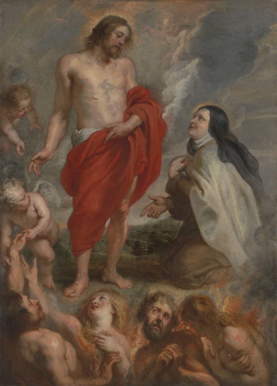 Den hellige Teresa af Ávila, der går i forbøn for Bernardino de Mendoza i skærsilden af Peter Paul Rubens