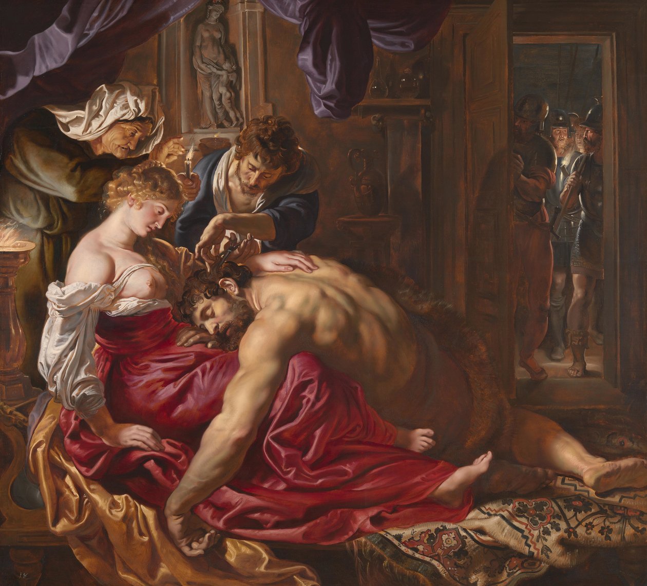 Samson og Delila, ca. 1609 (olie på panel) af Peter Paul Rubens