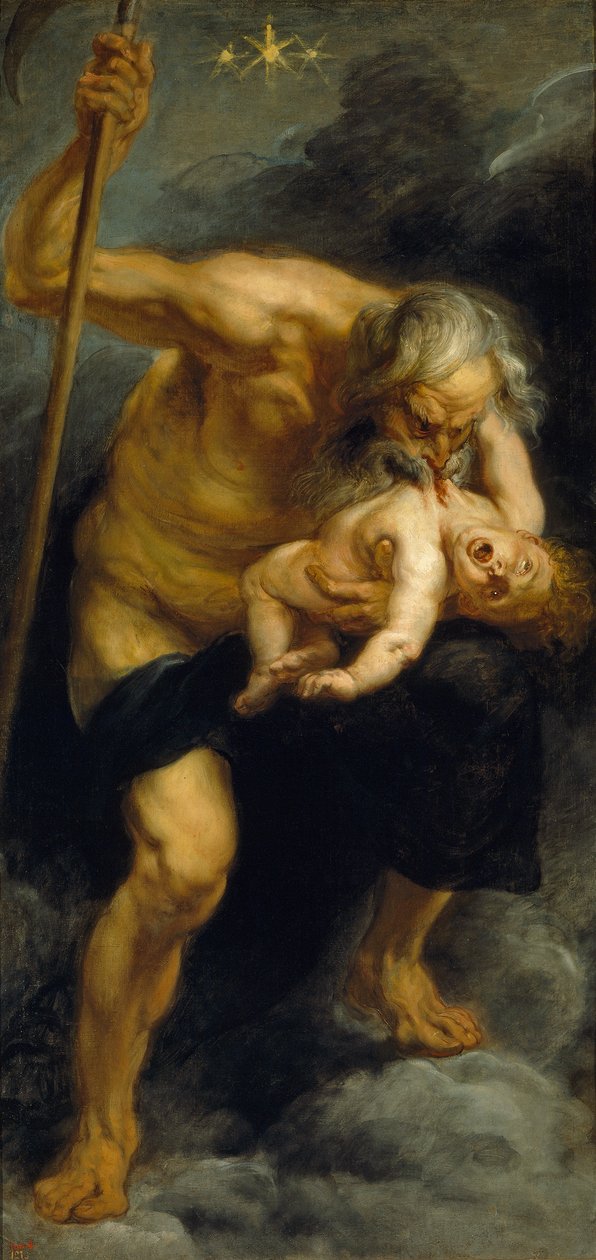 ""Saturn (eller Cronus) fortærer sin søn"" Maleri af Peter Paul (Pierre-Paul) Rubens (eller Peter Paul eller Petrus Paulus) (1577-1640) 1636-1637 Madrid. Museo del Prado af Peter Paul Rubens