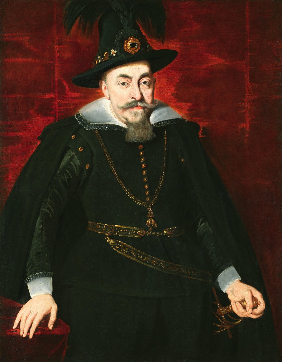 Sigismund III Vasa, konge af Polen og Sverige og storhertug af Litauen - Portræt af Sigismund III Vasa, konge af Polen (1566-1632), af Rubens, Pieter Paul (1577-1640). olie på lærred af Peter Paul Rubens
