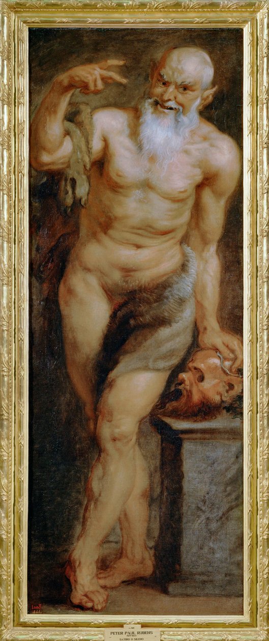 Silen, eller en faun, malet til Torre de La Parada (maleri på lærred) af Peter Paul Rubens