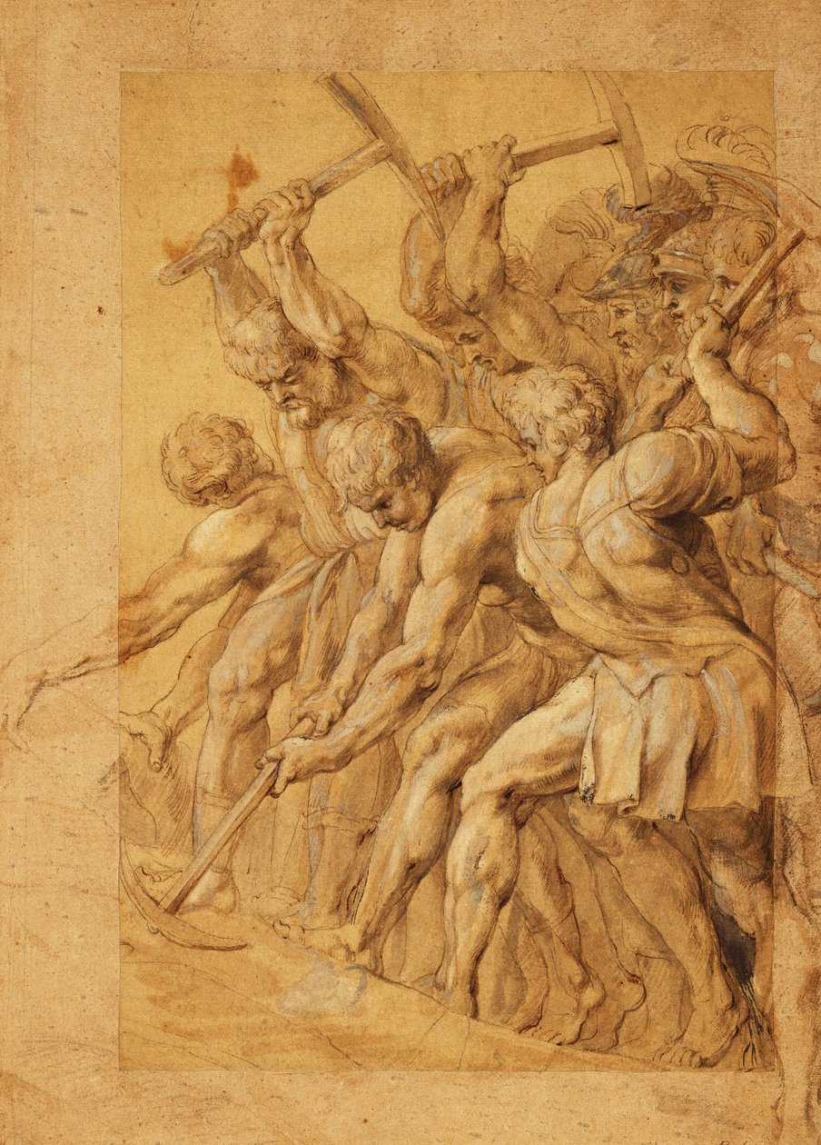 Soldater ødelægger en bro, af Peter Paul Rubens