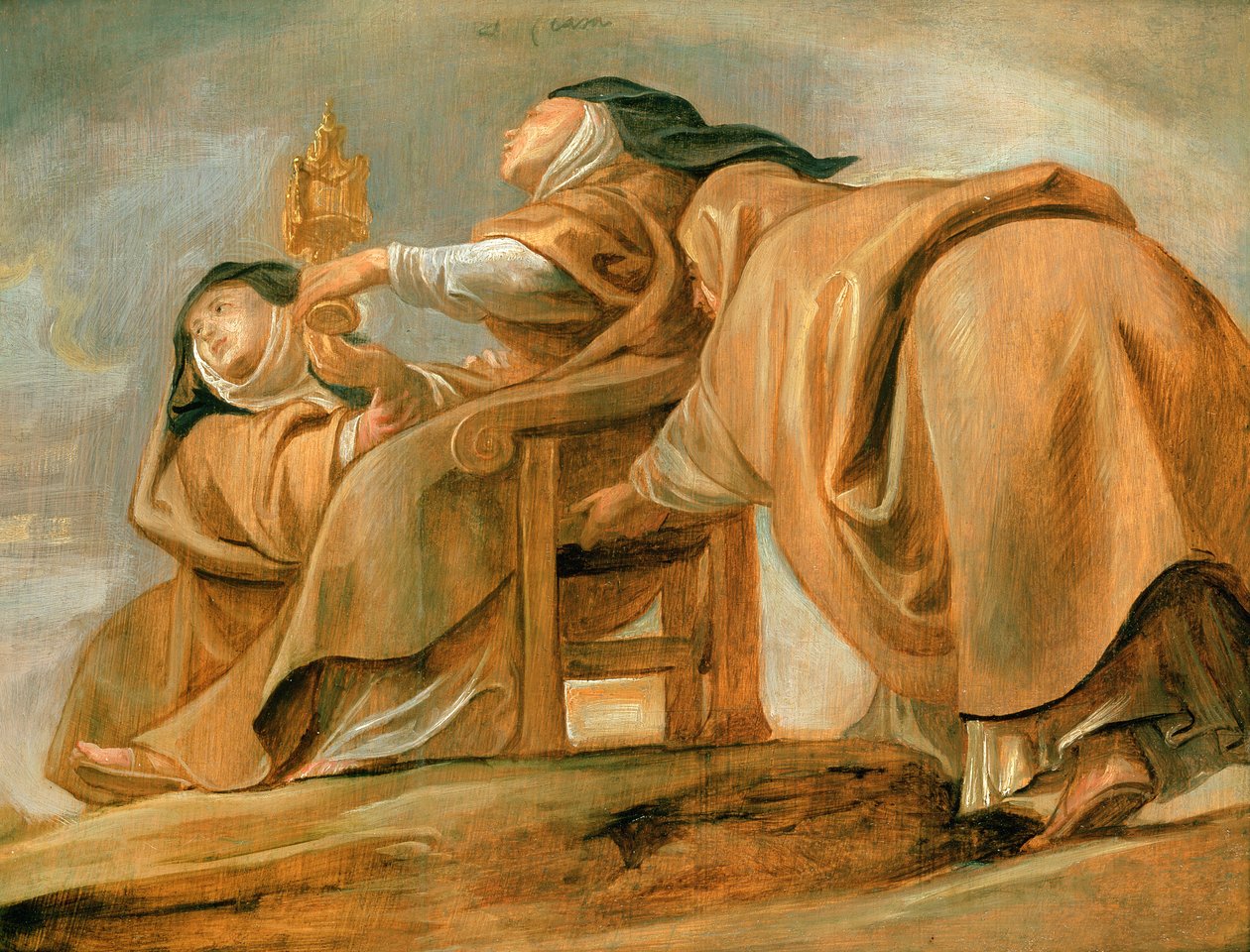Skt. Clare af Assisi, der viser Pyx, 1620 af Peter Paul Rubens