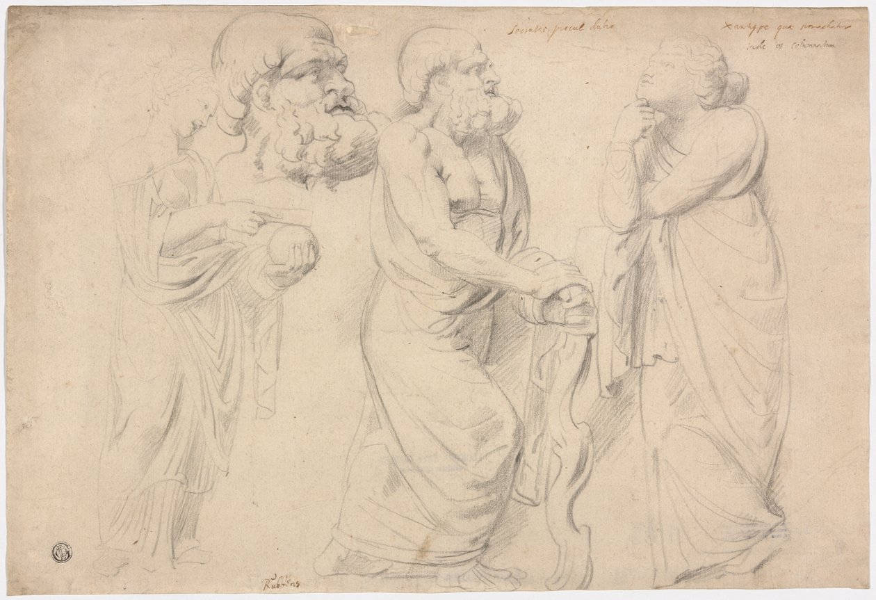 Studier af en romersk sarkofag af Peter Paul Rubens