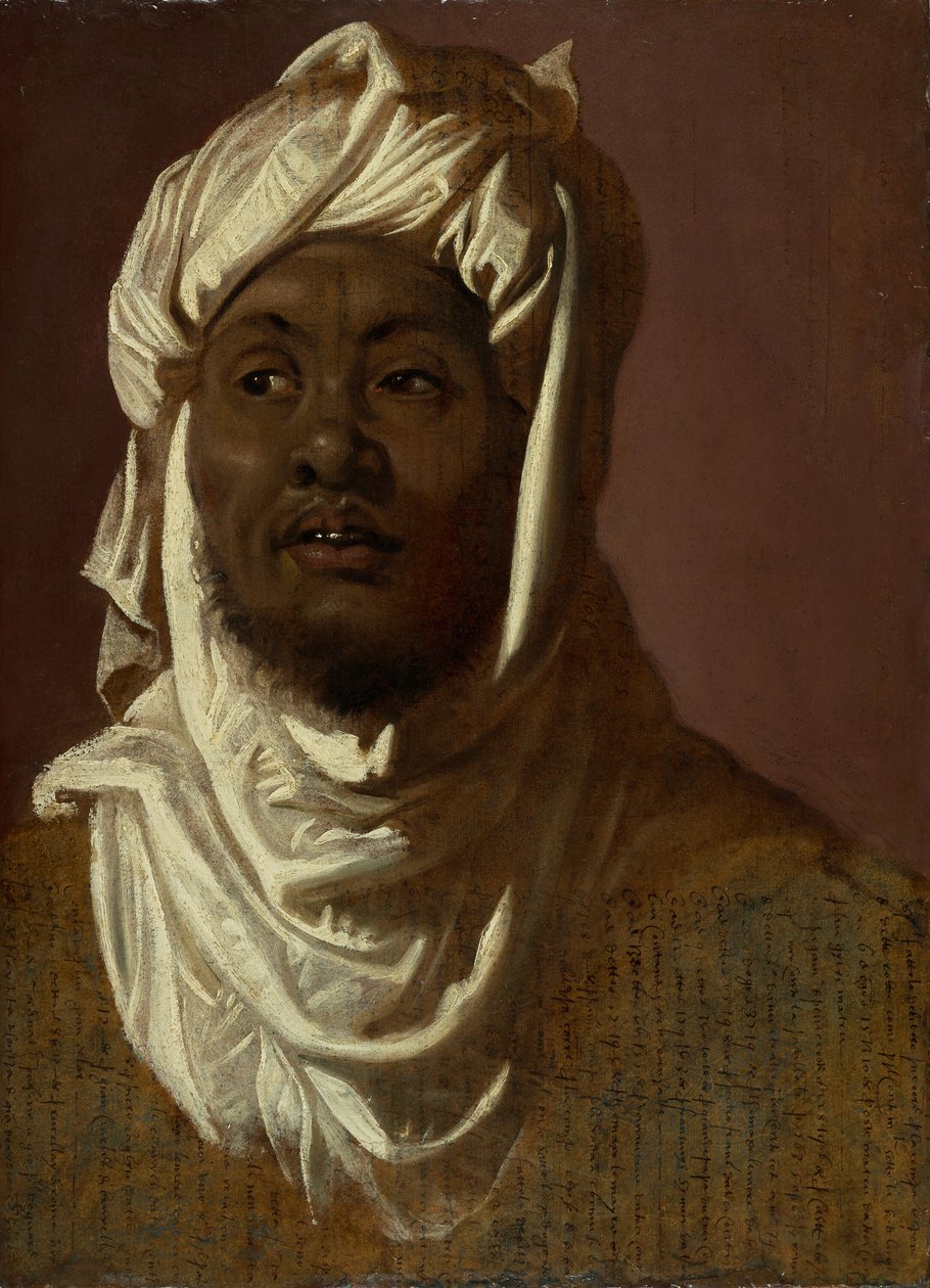 Studie for Balthazar, ca. 1609-11 (olie på papir fastgjort på panel) af Peter Paul Rubens