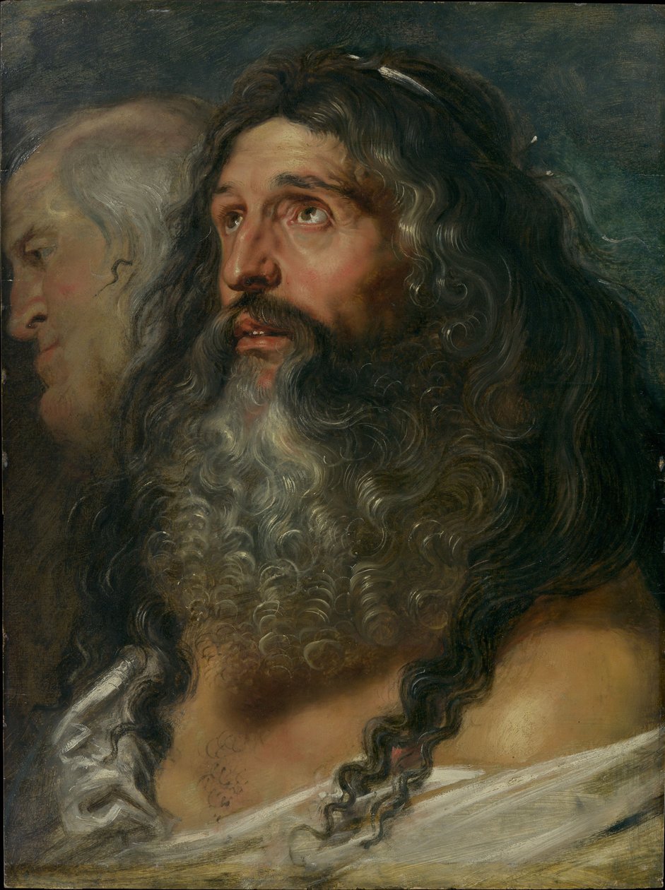 Study of Two Heads, c.1609 af Peter Paul Rubens