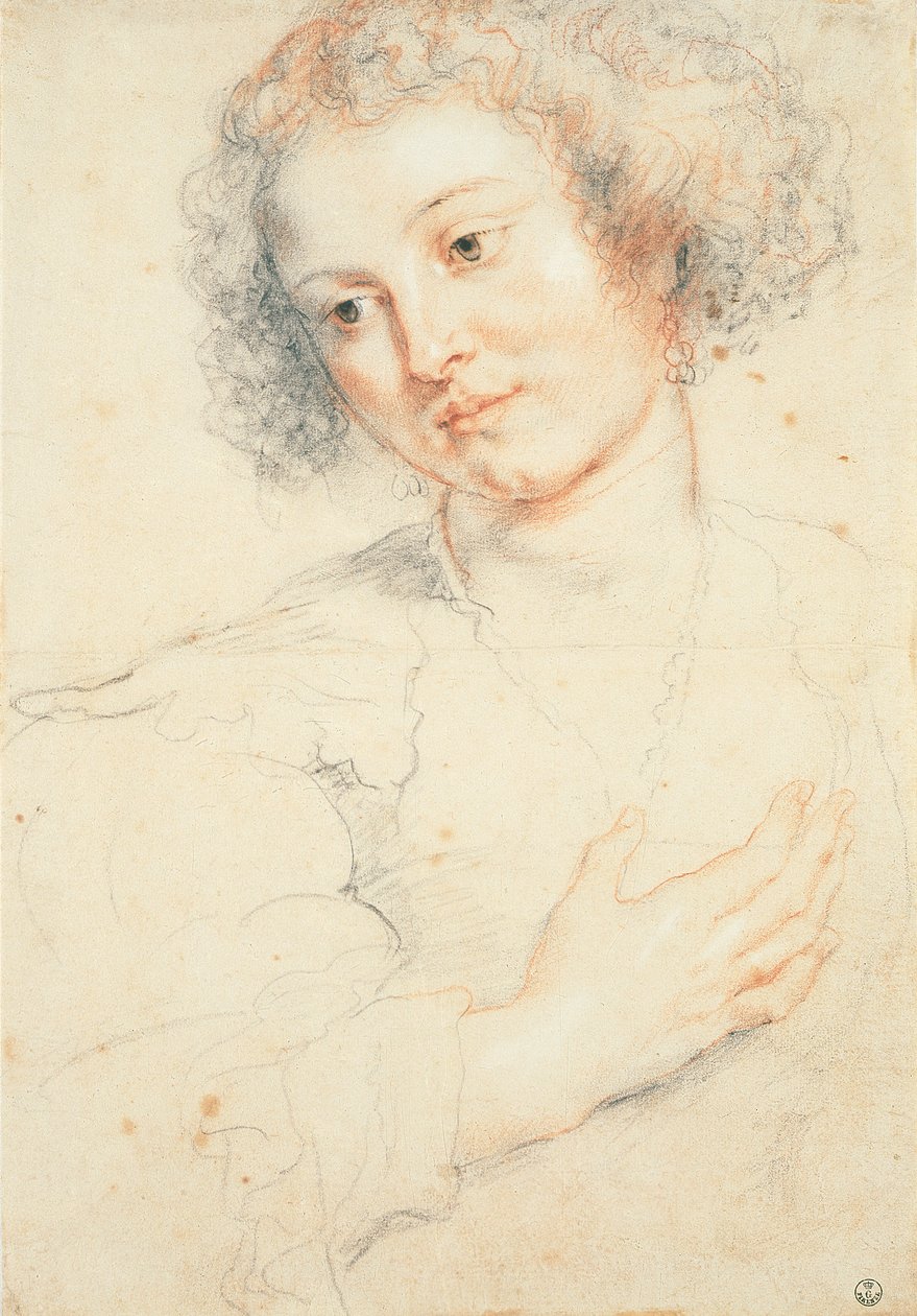 Studie af lederen af St. Apollonia (tegning) af Peter Paul Rubens