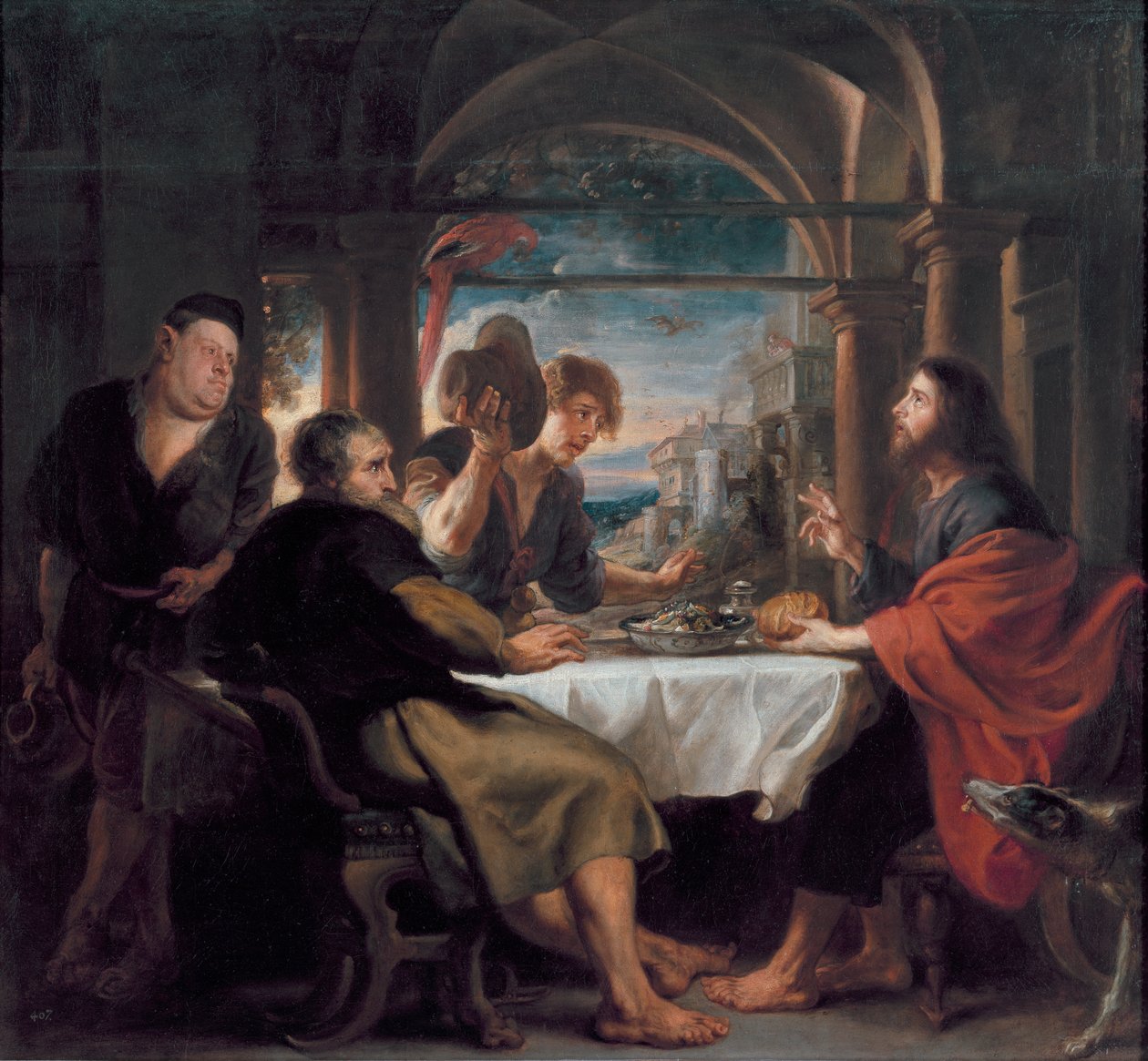 Nadver i Emmaus, ca. 1638 (olie på lærred) af Peter Paul Rubens