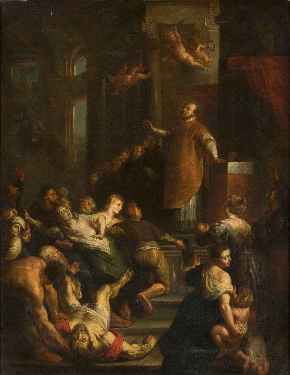 Den hellige Ignatius Loyola uddriver de onde ånder fra den besatte af Peter Paul Rubens
