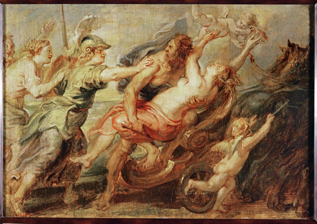 Bortførelsen af Proserpina (olieskitse) af Peter Paul Rubens
